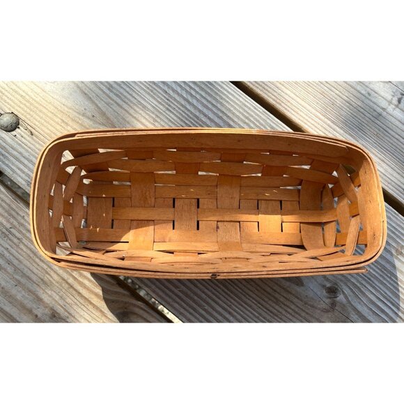 Longaberger 1994 Handwoven Basket Signed Rectangular Design - Picture 2 of 10